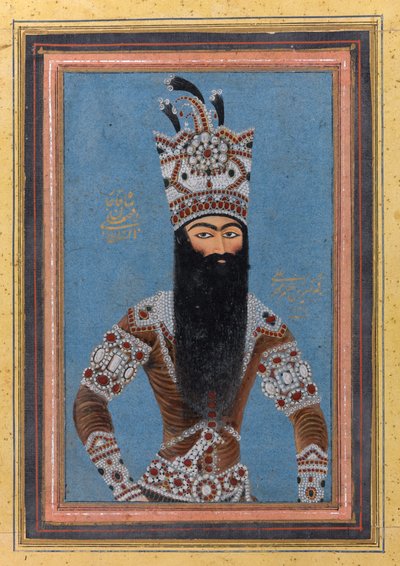 Portrait of FathAli Shah Qajar by MihrAli MihrAli